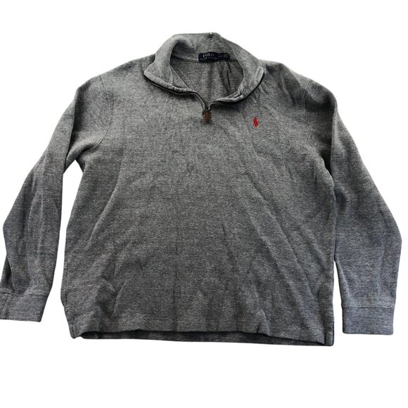 Polo Ralph Lauren Mens Quarter Zip Sweater Large Long Sleeve Pullover Grandpa co - Picture 1 of 7